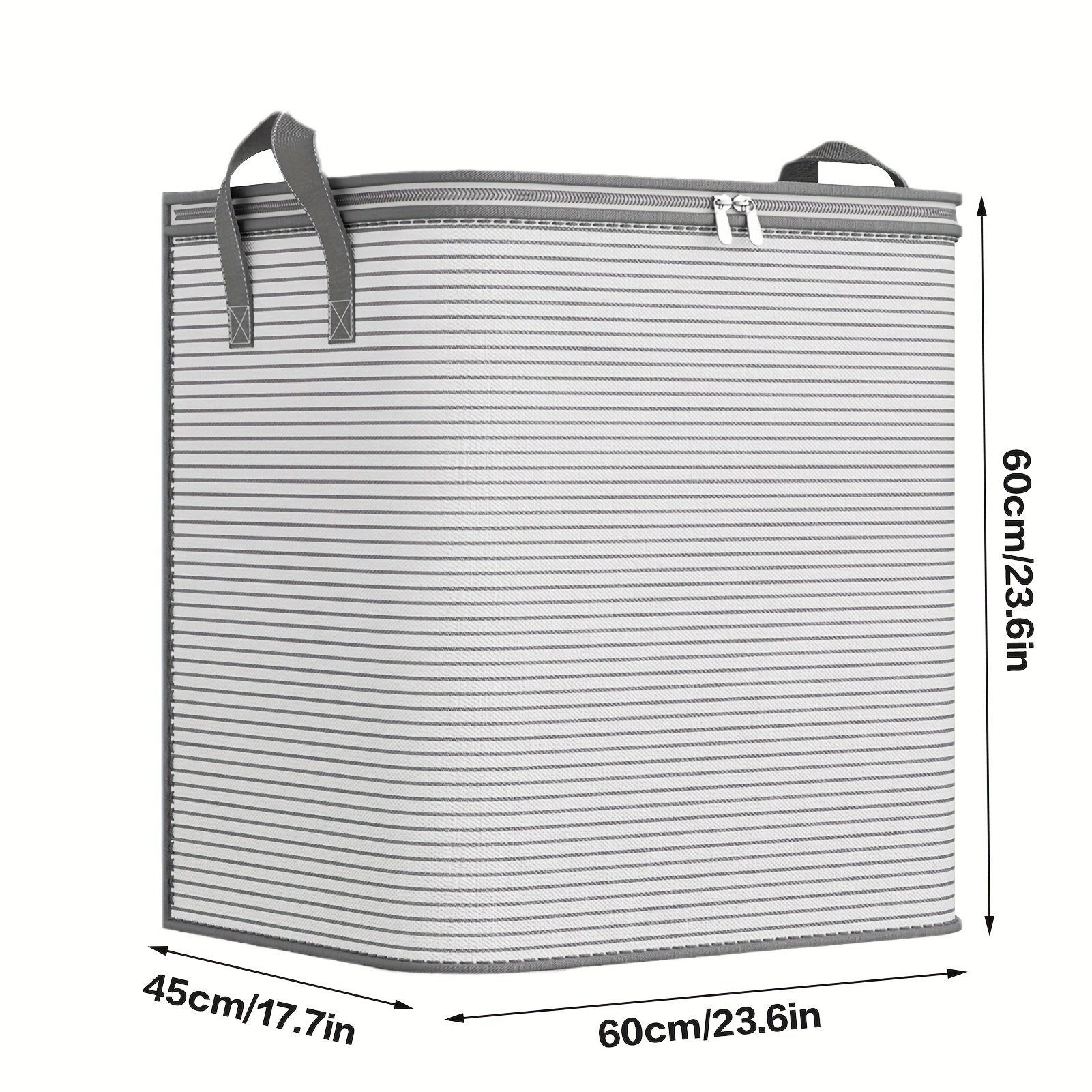 TEMU Large Foldable Blanket Clothing Storage Bags With Lids And Reinforced Handle Bags For Bedding And Clothes Organization, Under-bed Storage