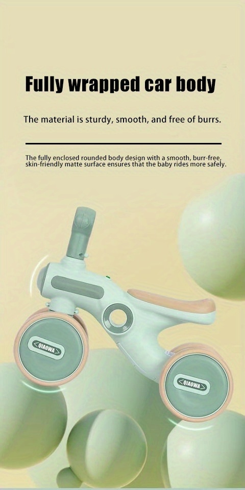 portable baby walker kids   balance bike with fun lights music and comfortable seat   balance bike indoor outdoor use     holiday gifts childrens birthday gift halloween easter gift Product details 9