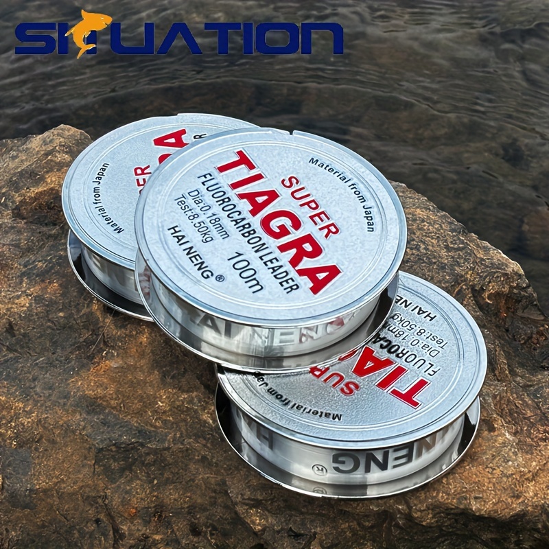 

Siiuation Super Fluorocarbon Fishing Line 100m/109yds - Transparent Monofilament Leader For Ice Fly Fishing, Easter Festival Special, Japanese Material Nylon, Single Strand