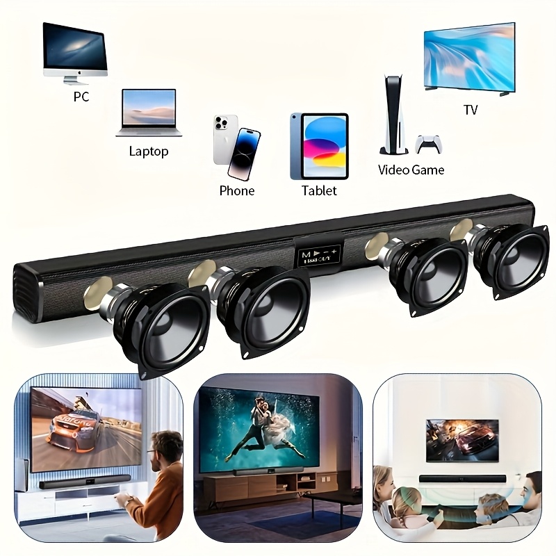 surround sound bar bluetooth speaker built in Temu Australia