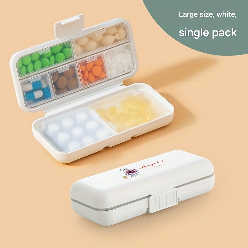 Personalized Mini Pill Box with Compartments, Travel Organizer