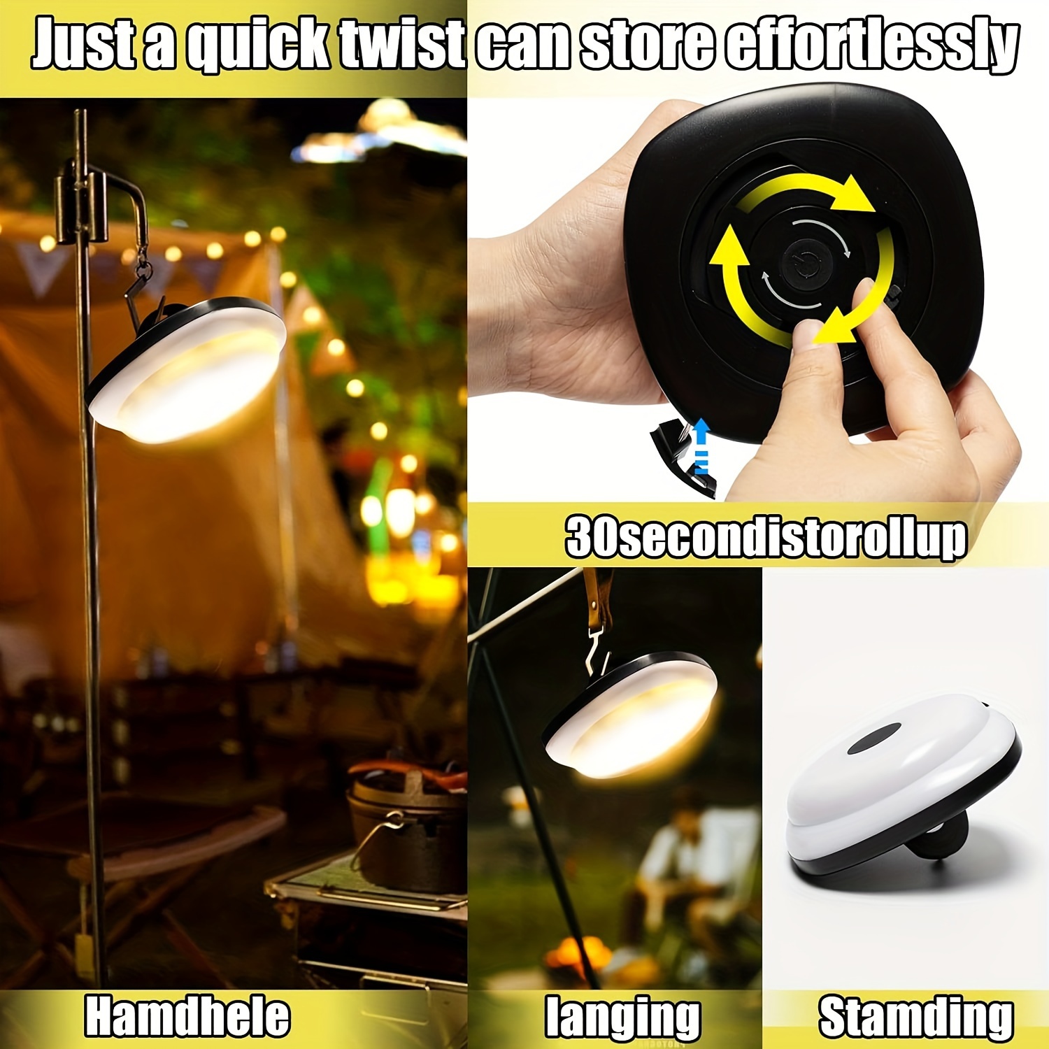 1pc Storage Camping String Light Multifunctional Portable Rgb Light Led  Rechargeable Waterproof Tent Light For Outdoor Camping Valentines Day  Decoration, Free Shipping On Items Shipped From Temu