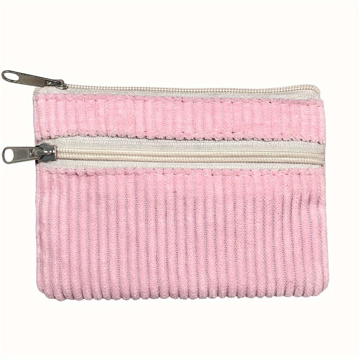 TEMU Porte-Monnaie Élégant en Velours Multicolore avec Porte-Clés et Étui à Cartes Portable, de Fermeture Éclair en Métal - Lavage à ou , Mini Sac à