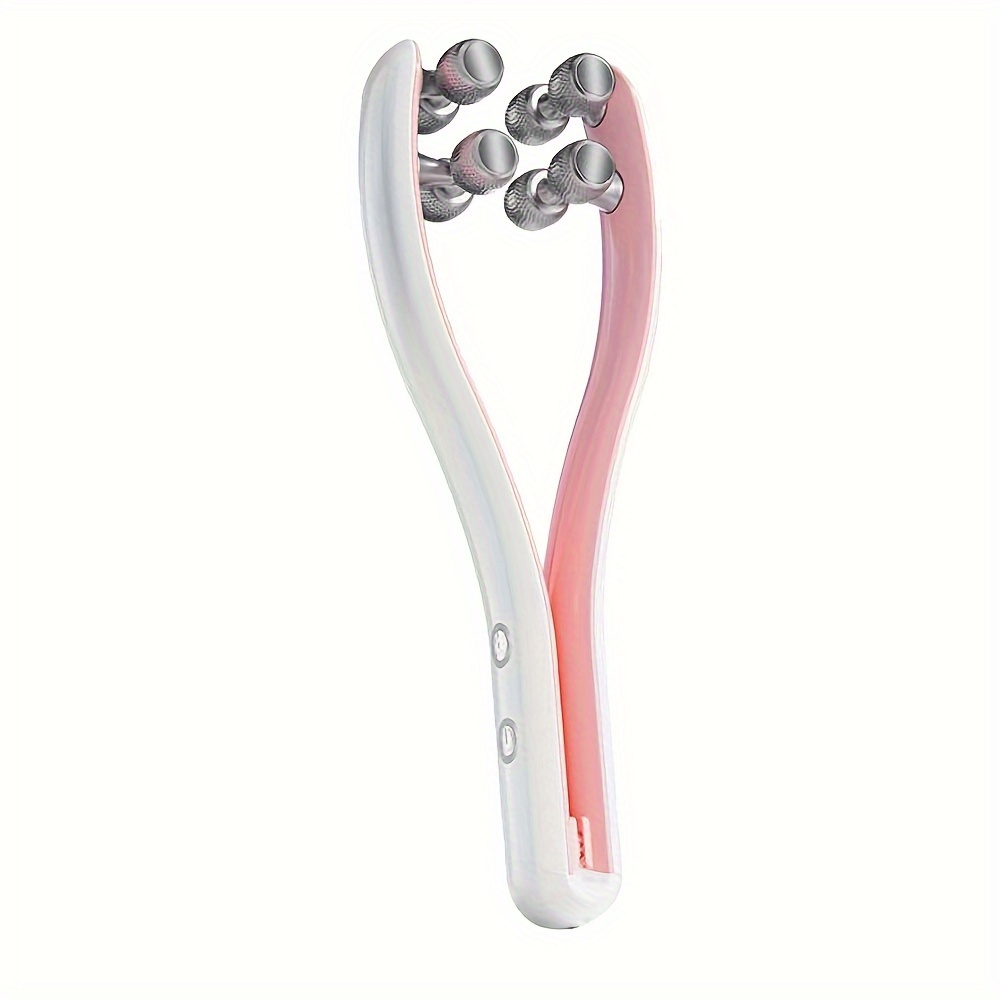 

Roller Facial Massage Tool, Facial Massager, V-shaped Facial Roller , Female Facial Massager, Pink.