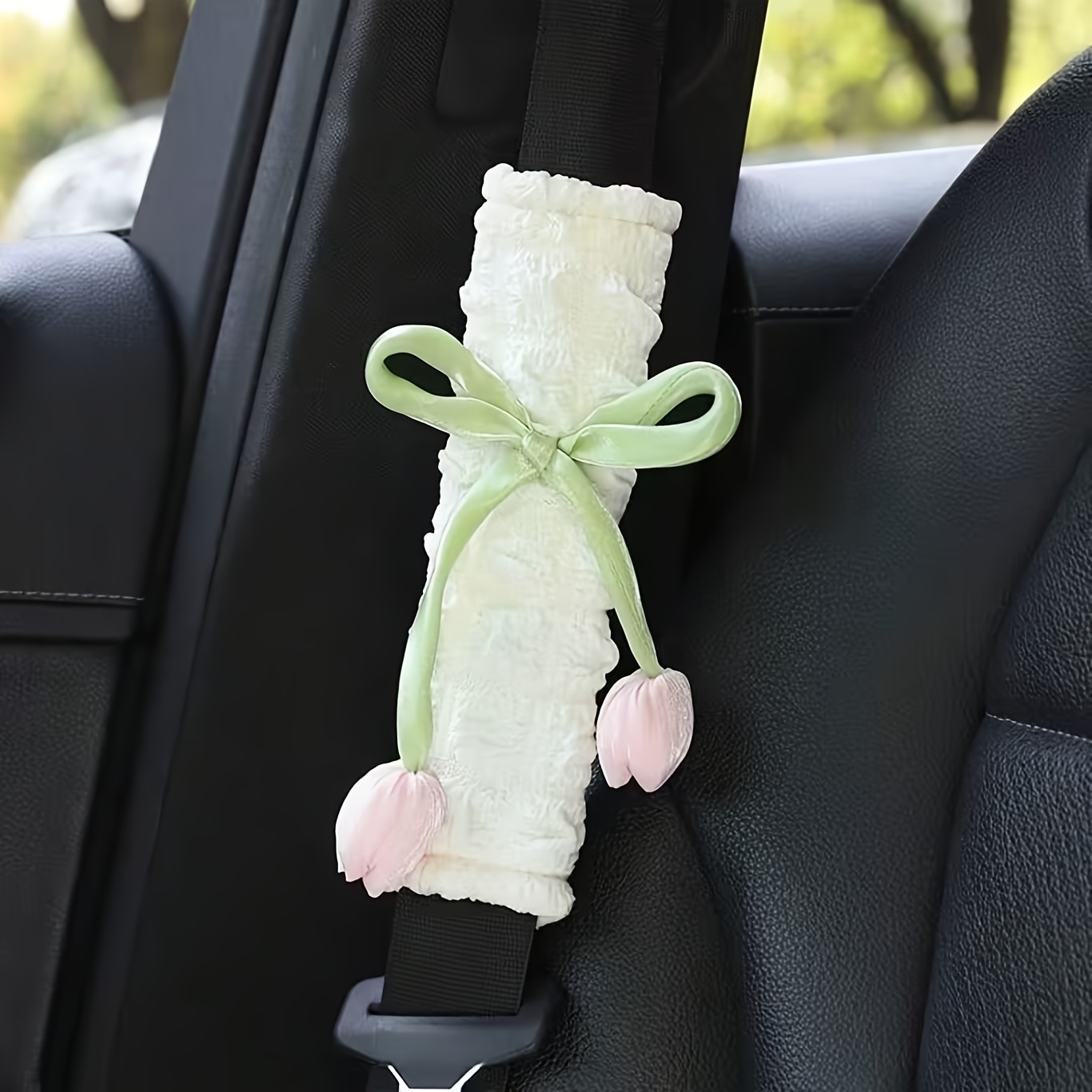 TEMU de Flor de , Protector de para Cinturón de Seguridad de Coche, Cinturón de Seguridad para Coche, Cubierta Antideslizante, Universal para Todas ,