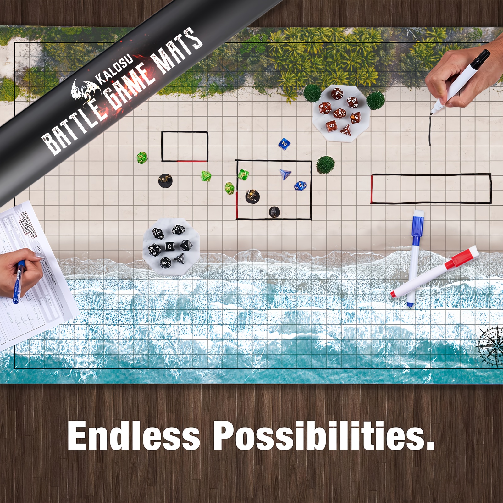 Battle Board Game Mat Set for D&D RPG