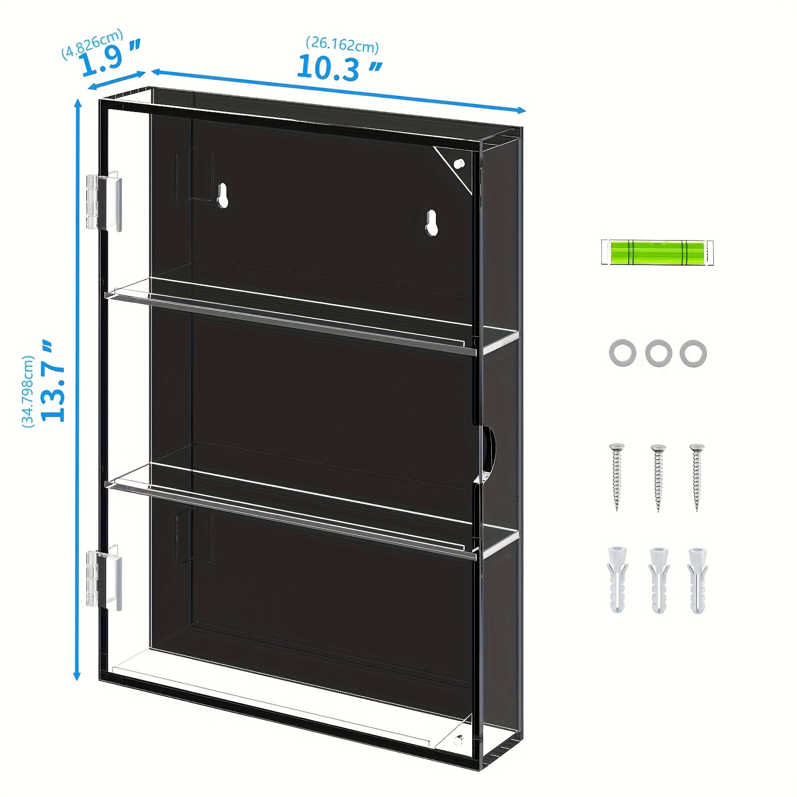TEMU Acrylic Baseball Card Display Case | Wall Mount Sports Card Frame With Uv Protection, Magnetic Door & , Pull-out Trading Card Box For Football & Basketball-fathers Day Gift