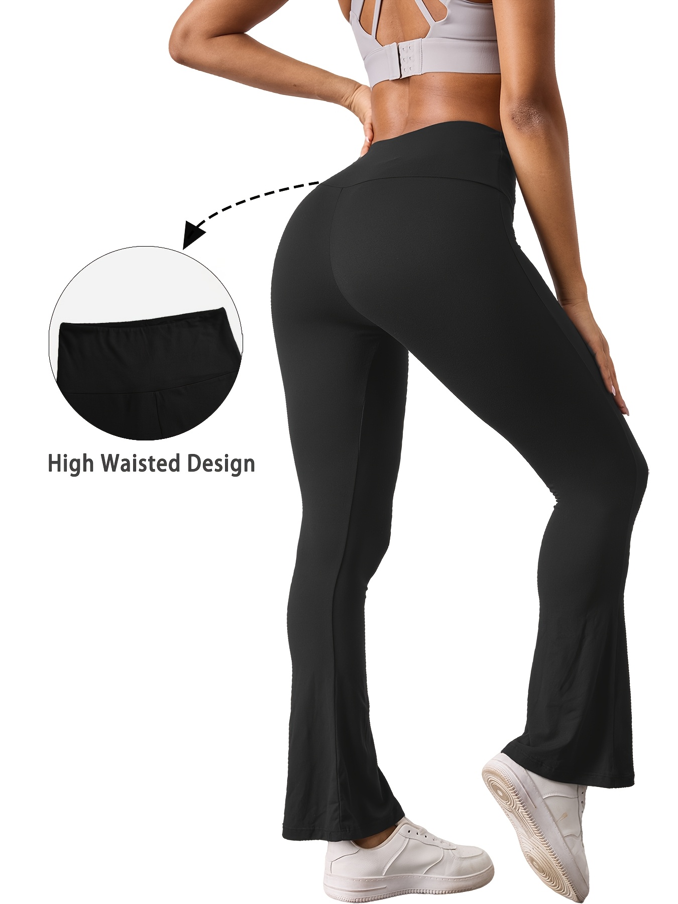 4-Pack Women's High Waisted Flare Pants