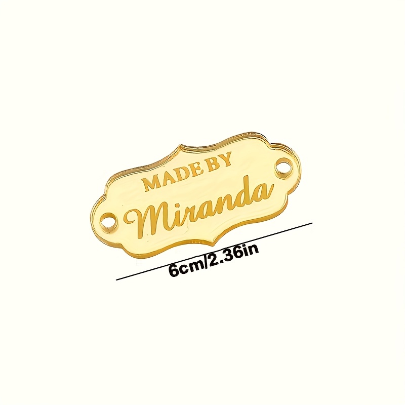 TEMU Personalized Custom Name/text Gift Tags - Elegant Mirror- Acrylic Suitable For Weddings, Birthdays, - Durable Name Plates For Table Numbers,