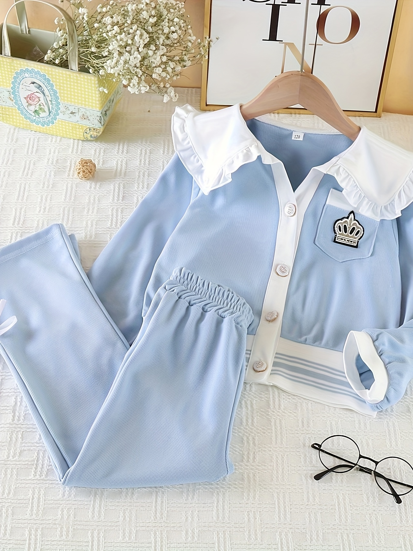 Asbabiy Robe d'automne à manches longues pour fille - Vert