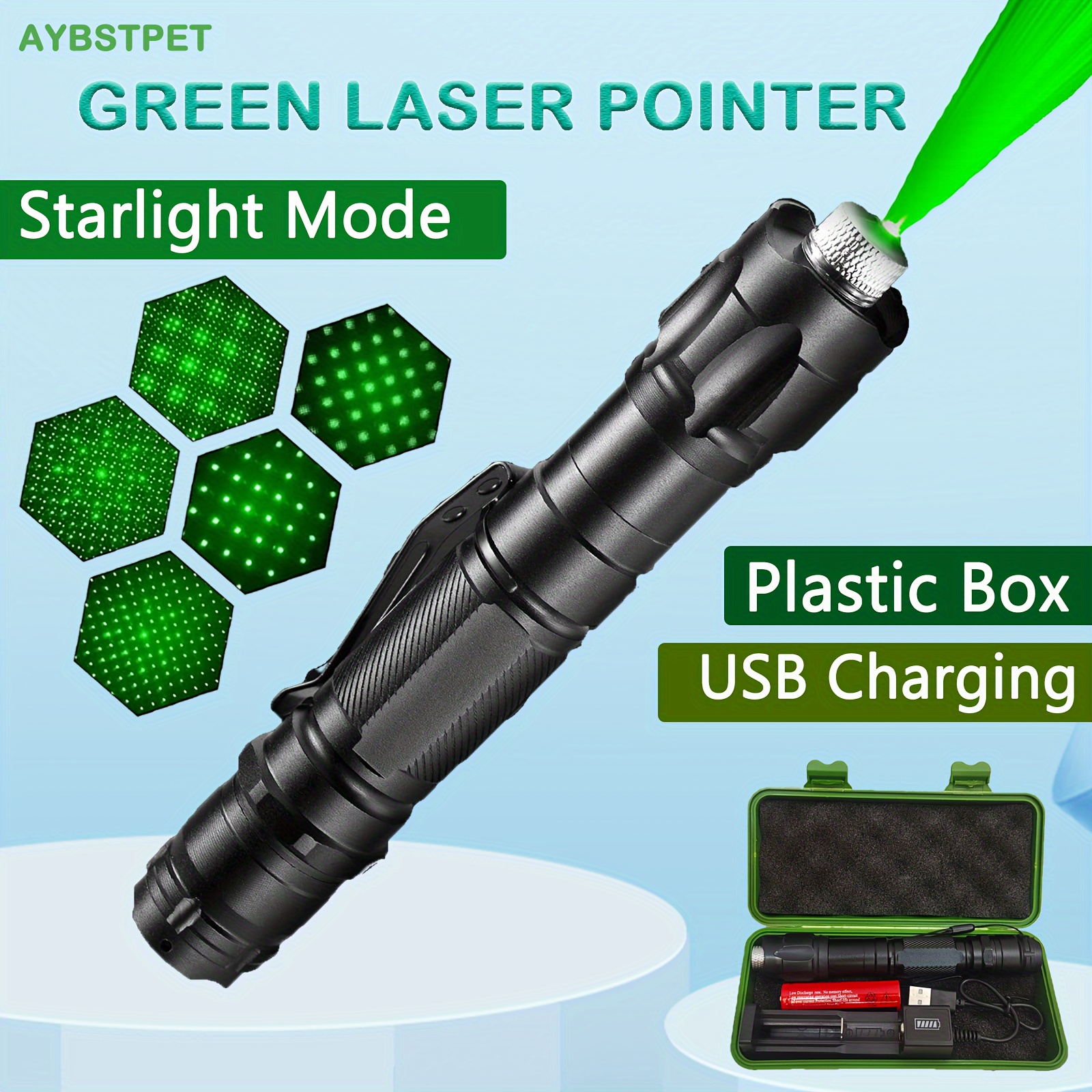 Pazar  Pointeur laser vert haute puissance pointeur laser longue portée  USB rechargeable