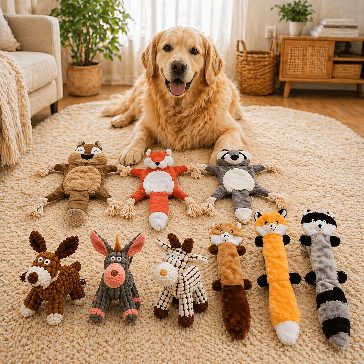 9 pack durable crinkle     set plush stuffless toys for small medium large dogs teething friendly for   stimulating puppy toys for boredom interactive play and mental stimulation ideal gifts for dogs