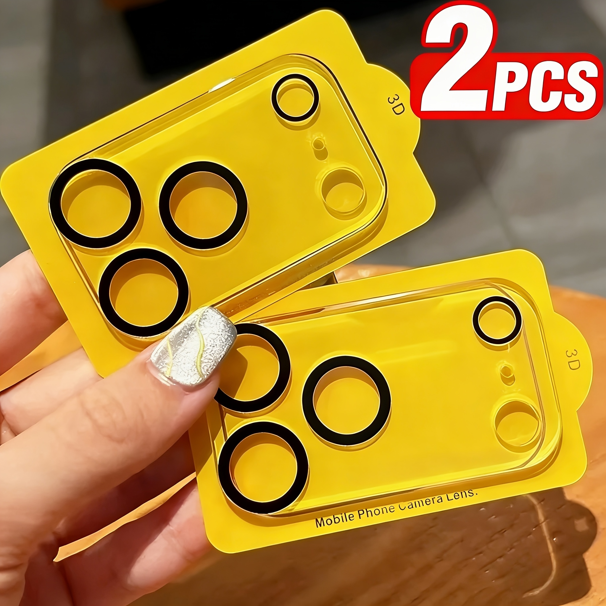 TEMU 2pcs 3d Camera Lens Protectors Compatible With Iphone Duo 18 Pro Max 18 Pro 17 Pro Max 17 16 16e 17e 15 14 13 12 11 Pro Mini Ultra Hd, Scratch