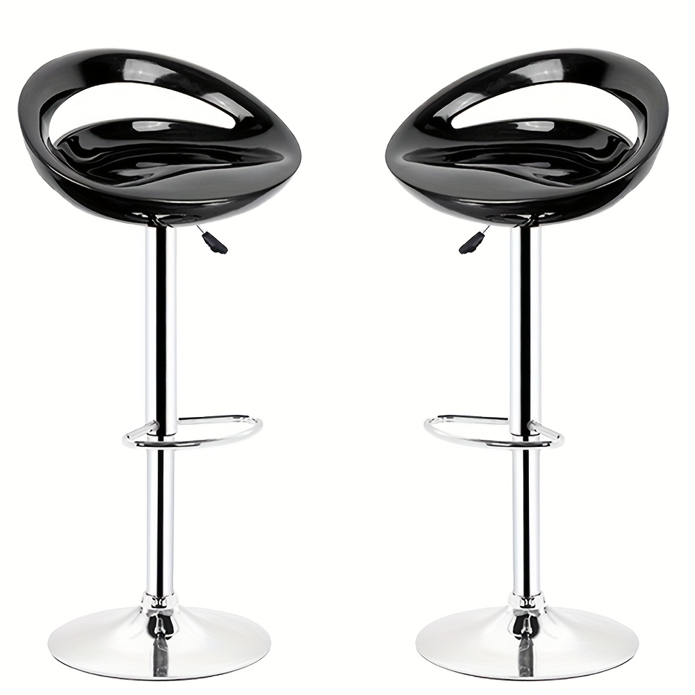 TEMU Set Of 2 Bar Stools, Bar Chairs, Abs Plastic Bar Stools For Kitchen, Bar,