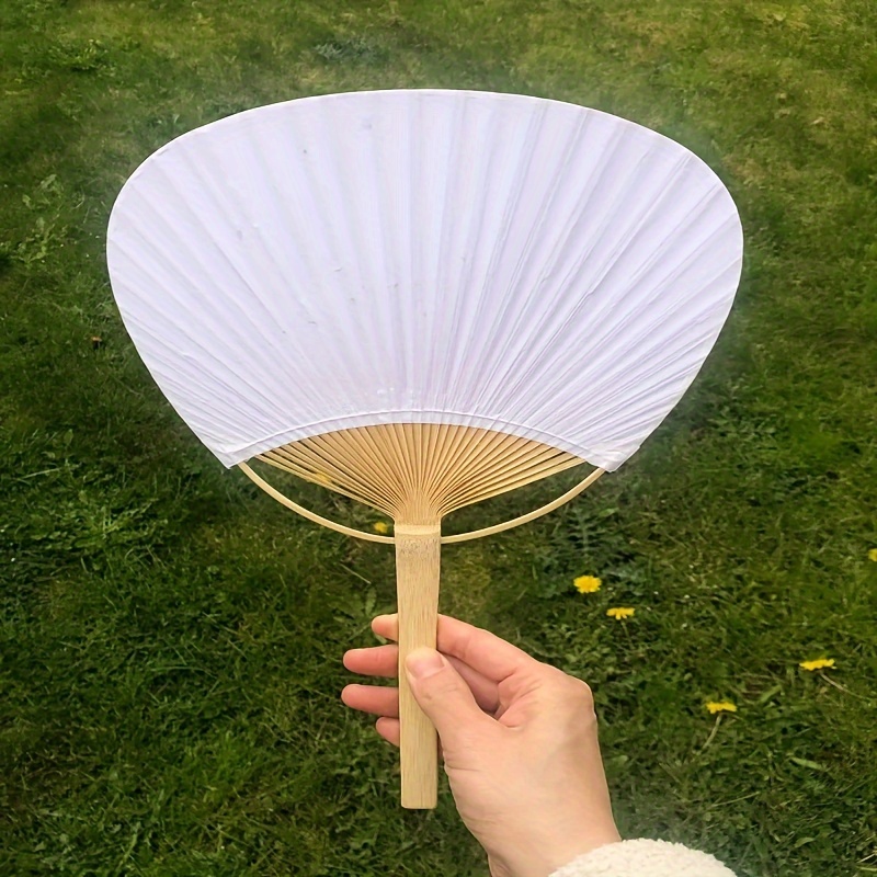 20pcs Wedding Fans Pai Pai Bambu Pure White Bamboo Handle Blank Calligraphy Painting Blank Group Fan White Fan Summer Hand Fan details 6