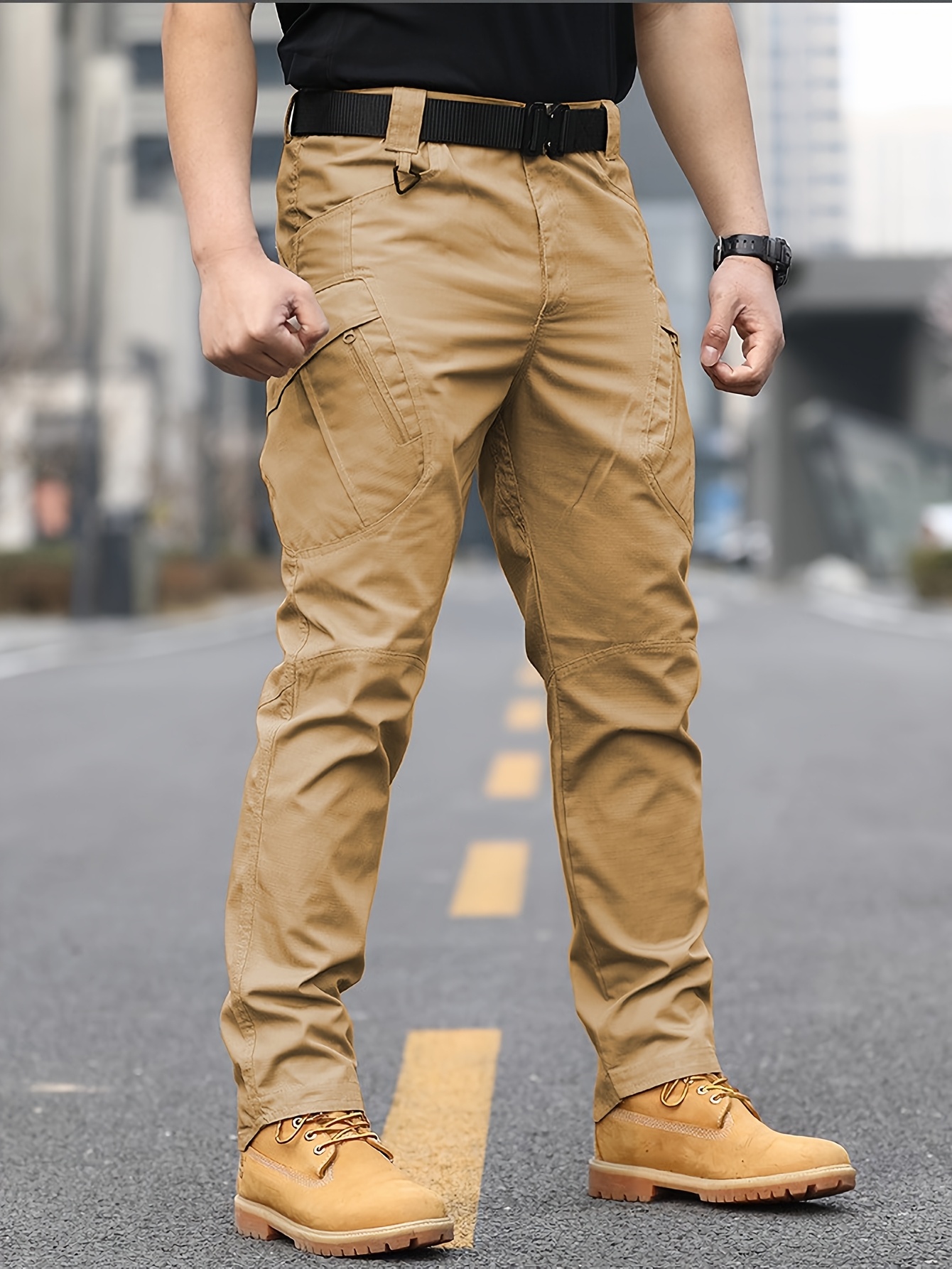 mens cargo pants multi pocket outdoor hiking mountaineering - Temu