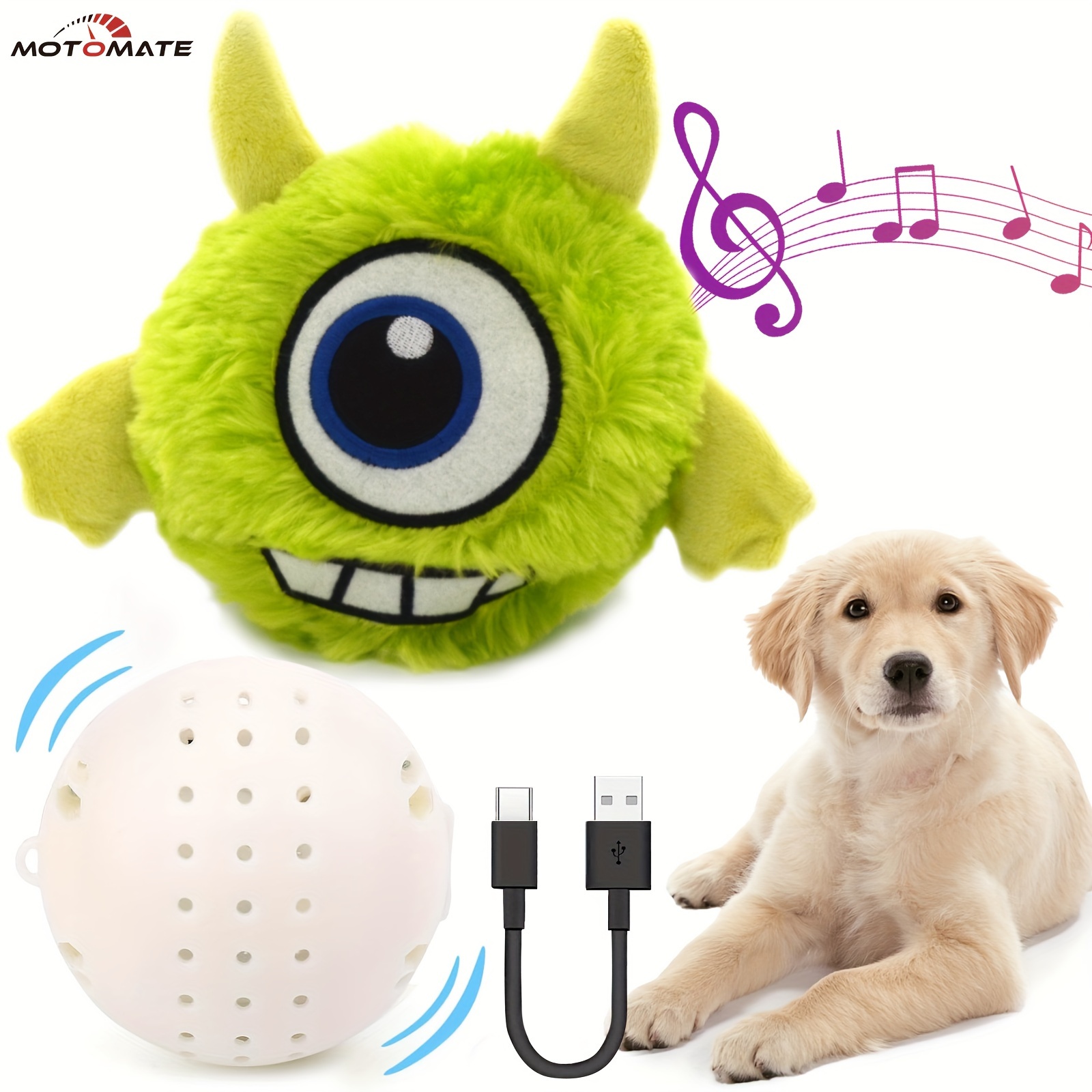 

Motomate For Interactive Dog , Rechargeable Moving , Chewable , Small And ()