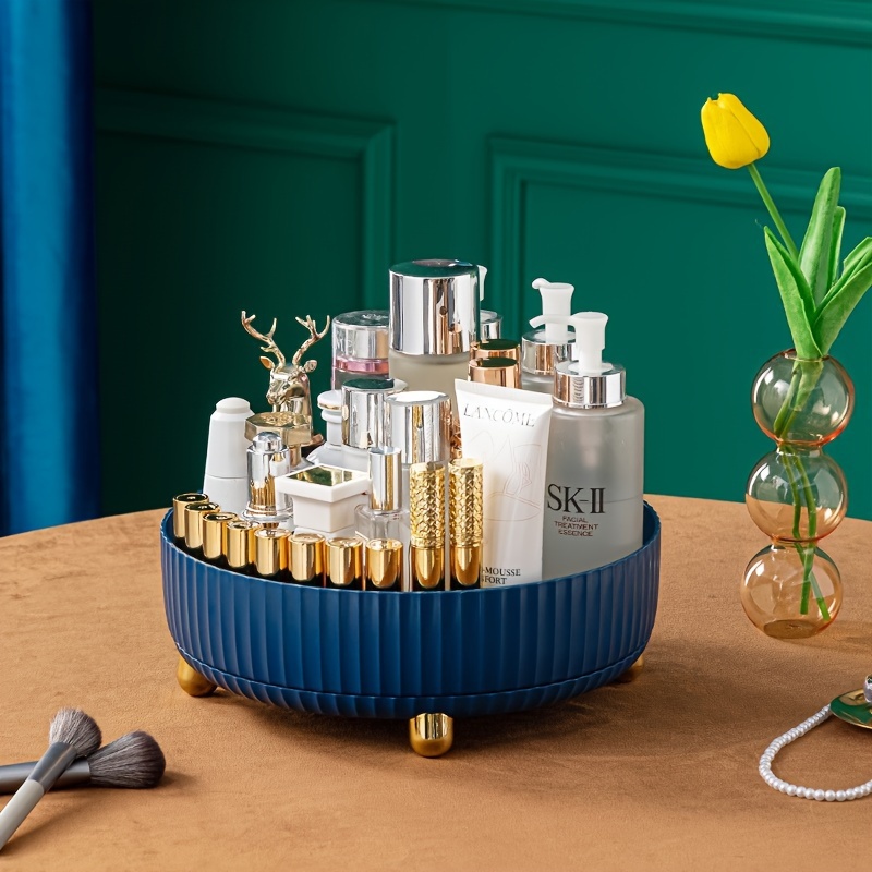 

360- Rotating Cosmetic Organizer, Plastic Bathroom Storage , For Dorm, Kitchen, And , No , Home & Kitchen Supplies