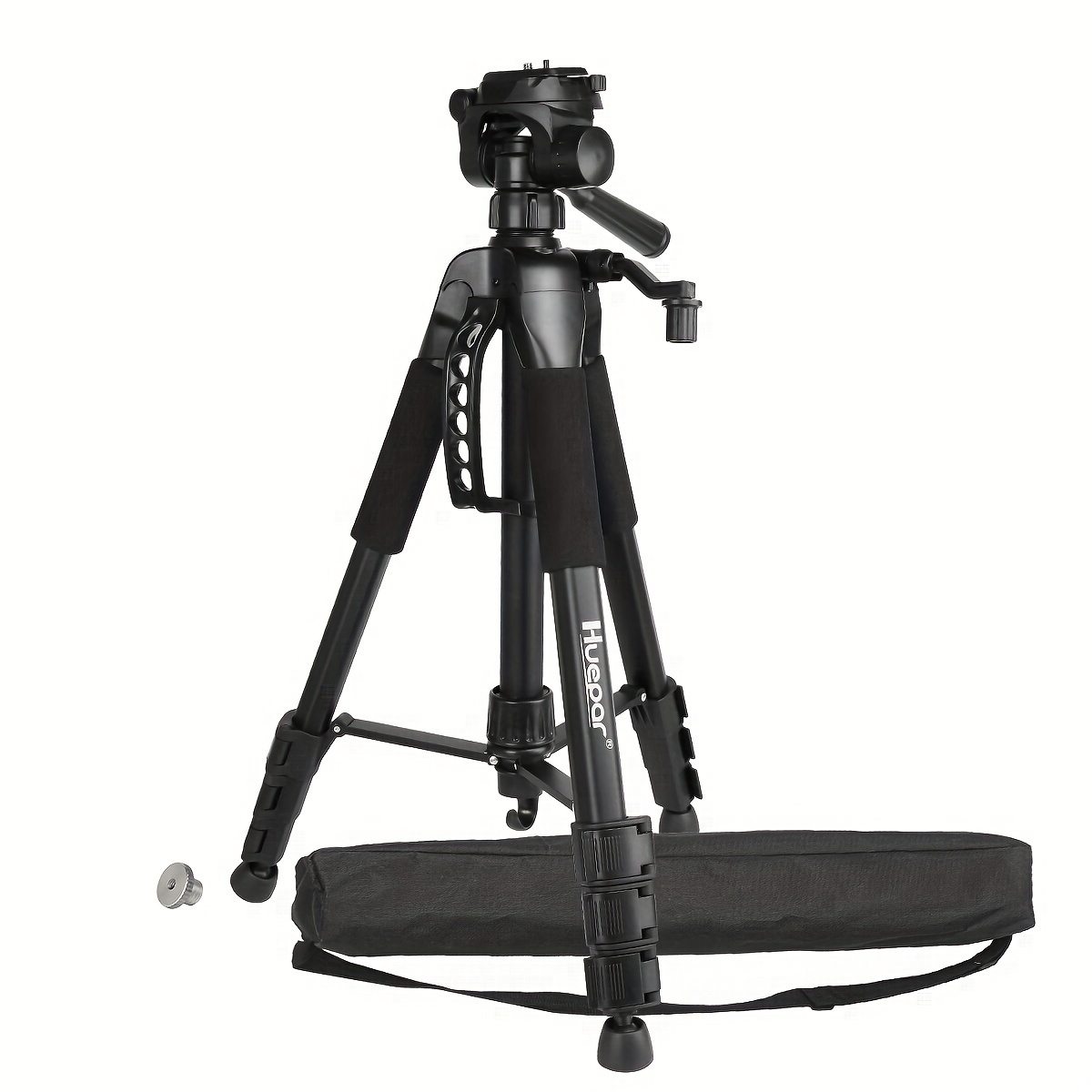 Huepar Večnamensko potovalno stojalo za fotoaparat 56"/143 cm, nastavljivo lasersko nivelirno stojalo s 3-smerno vrtljivo glavo in