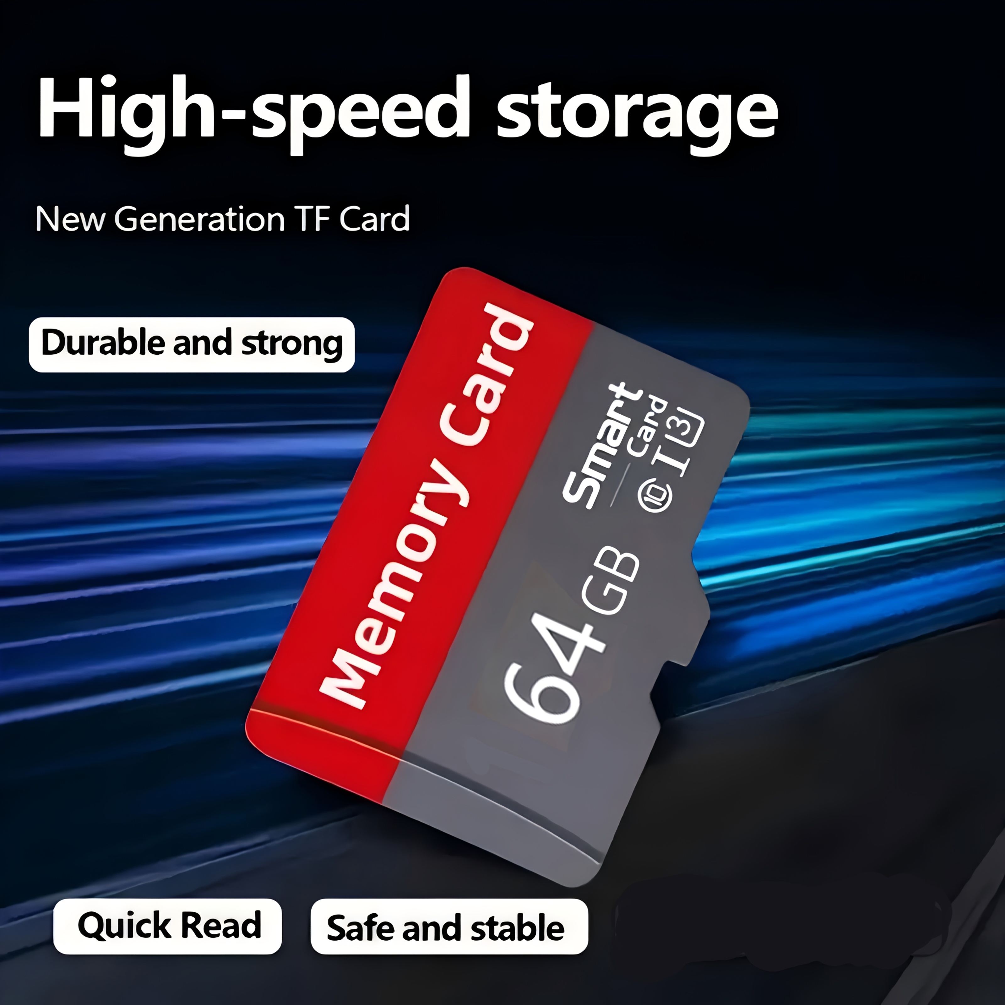 TEMU And Gray Memory Card C10 U3, Available In 128gb, 100gb, 64gb, 32gb, 8gb Options For Smartphones, Tablets, Cameras, Game Consoles, Dash Cams,