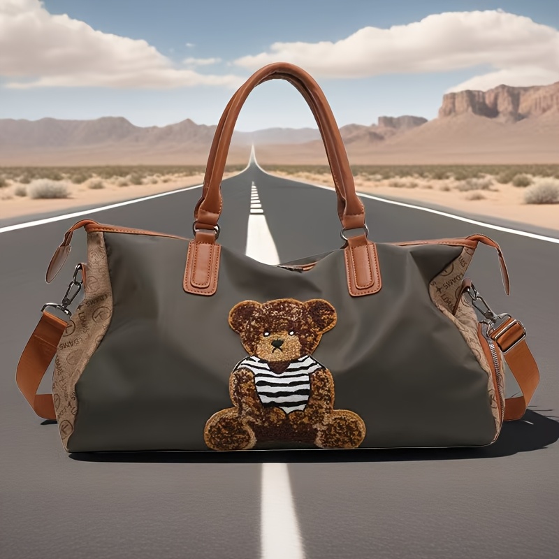large capacity oxford travel duffle bag cute teddy bear - Temu Ukraine