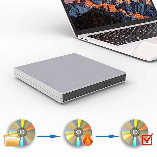 usb 3 0 external cd dvd drive portable ultra thin design 24x cd 8x dvd rw burn function plug and play support for windows systems compatible with laptops and desktops system installation laptop additions high speed