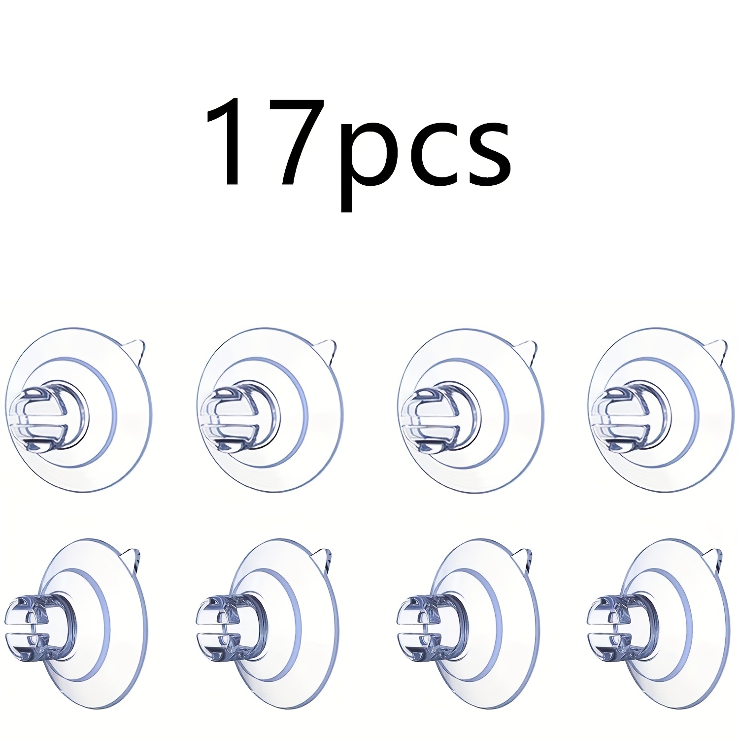TEMU 17pcs Christmas Suction Cup Lights, Christmas Light Suction Cup Mounts, Suitable For Holiday Lights And Christmas Decorations, No-drill Hooks,