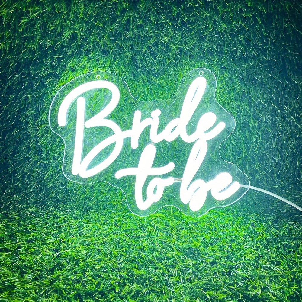 Fomzze Bride To Be Smart Neon Sign, Usb Powered White Led Neon Light Signs For Bridal Shower Bachelorette Engagement Gifts Backdrop Wedding Party Decor