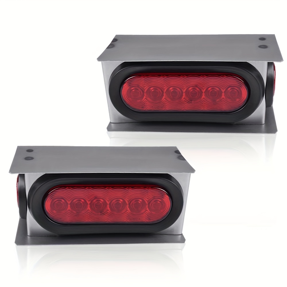 TEMU Trailer Rear Lights, Led Lights For Trailers, Boxes For Trailers, 6-inch Oval Lights For Trailers, 2-inch Amber Round Marker Lights For Trailers, Led Trailer Tail Lights