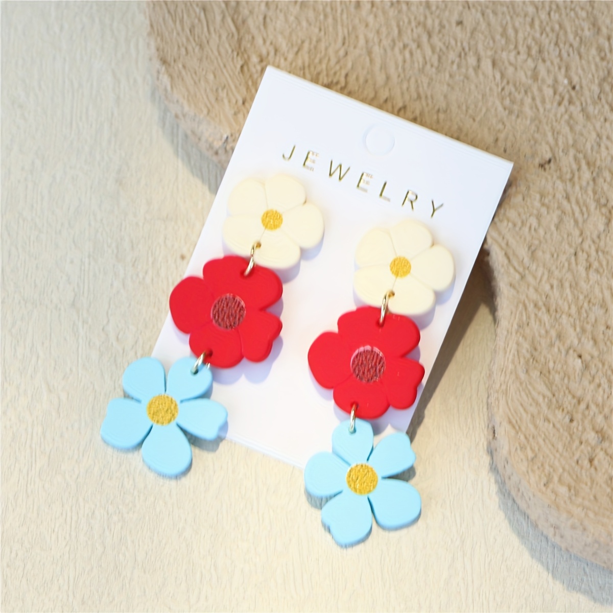 Women's Triple-Layer Cute Temperament Acrylic Earrings