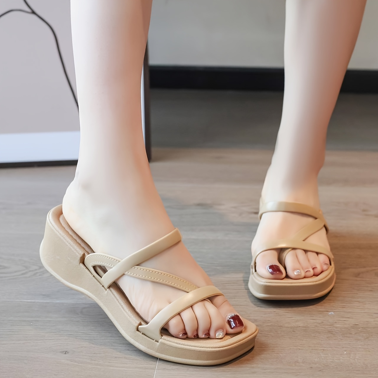 TEMU Women's Sandals 2230-5# Shoes Open Toe Sandals Walking Shoes Summer 080523