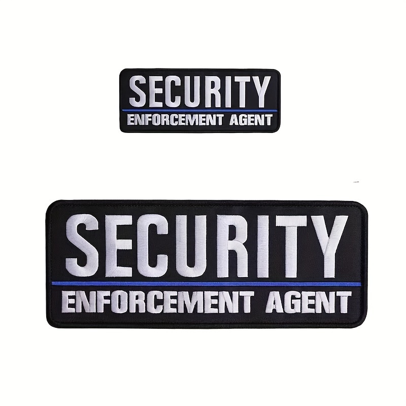 

2pcs Embroidered Safety Patches With - Black, Ideal For Vests, Jackets & Shirts