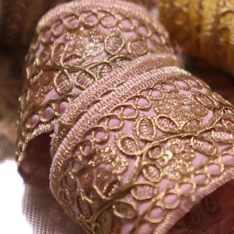 E-shop 1 Stück 100 cm Ethno-Stil Spitzenband mit , Pailletten-Stickband für DIY-Kleidung, Accessoires