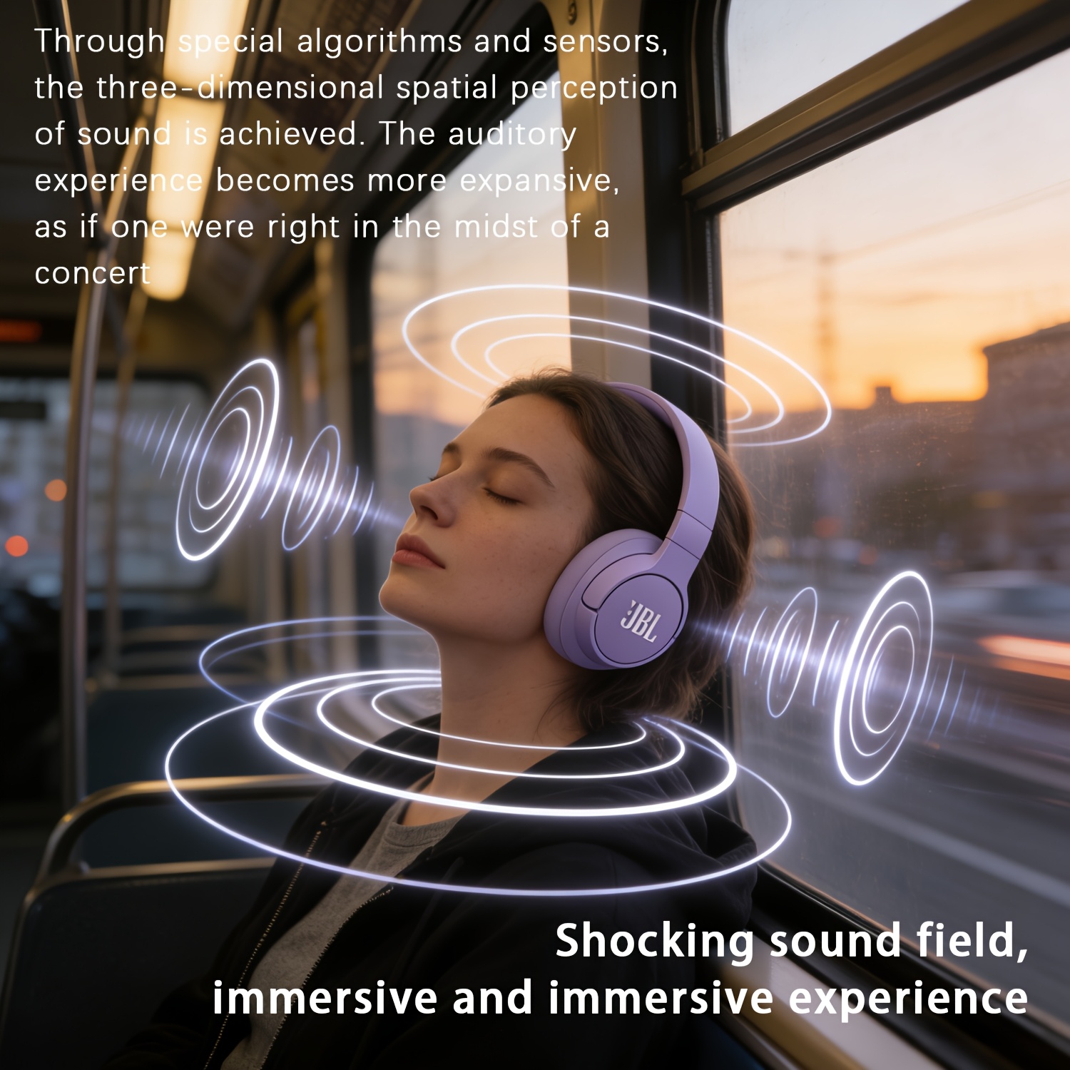 JBL T77ONC Wireless Over-Ear Headphones, BT 5.3 with 40mm Drivers for Legendary Bass, Adaptive Noise Reduction & Dual-Mode Wired/Wireless, Long-Lasting Battery & Clear Calls, Foldable Design for Travel, Ideal for Professionals, Students & Music
