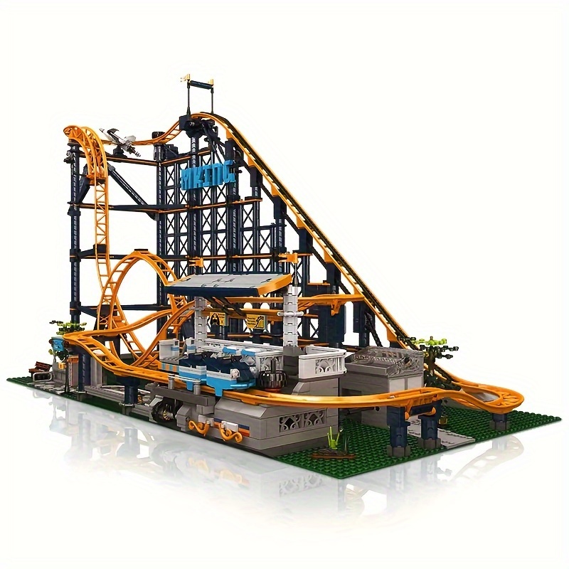 Fairground Moc Roller Coaster Model Without Motor Set Temu