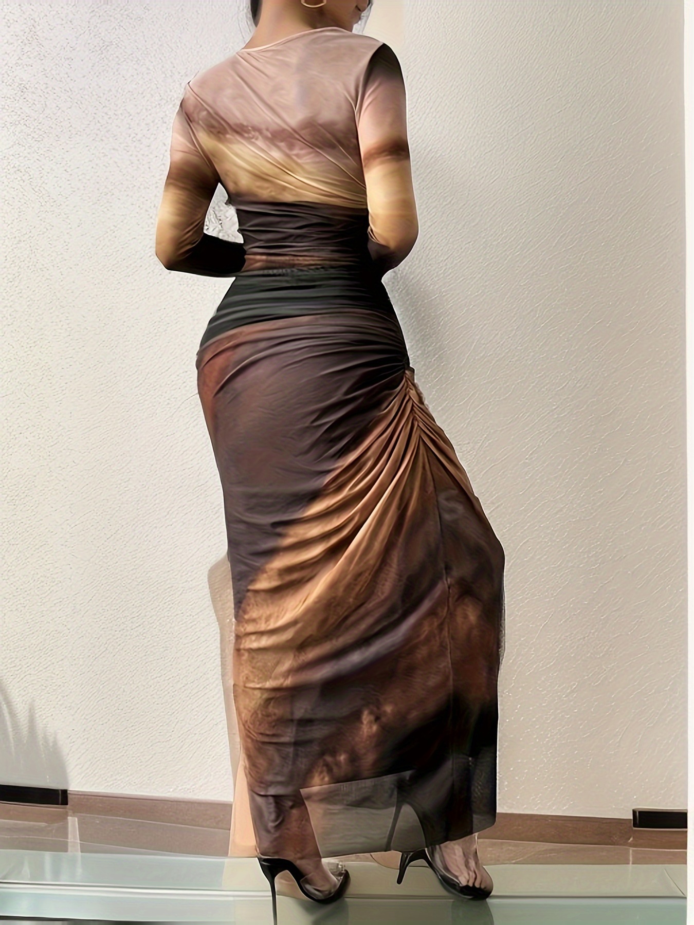 slim fit dress slacks Rachel Allan 70860 Fitted Long Formal Ombre Prom Dress