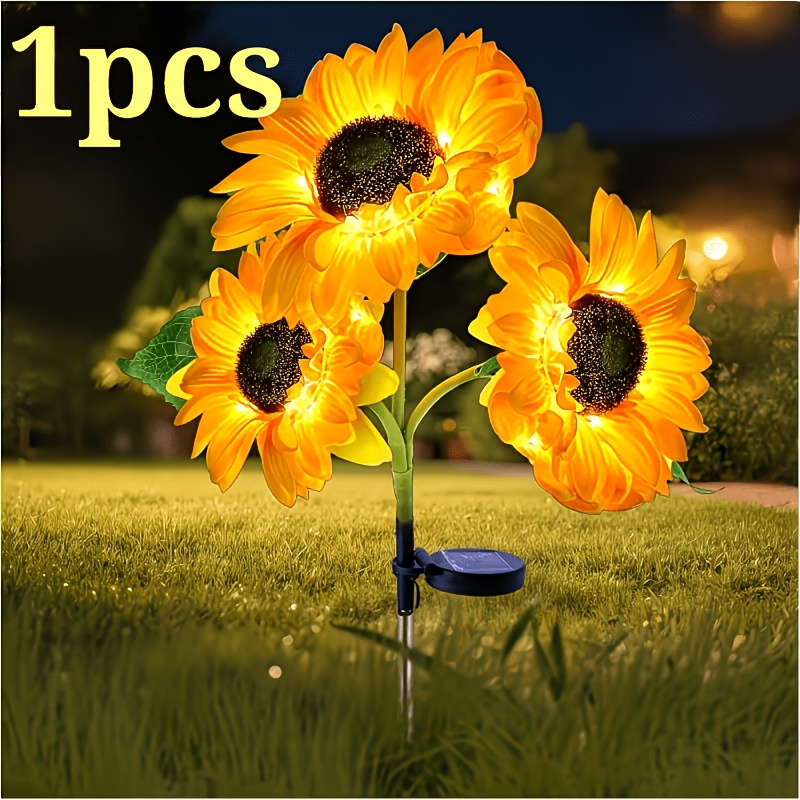 TEMU Guirlande Lumineuse Solaire 60 LED avec 3 Ornements , Lumières Décoratives d'Extérieur IP64 pour Cour, Pelouse, Fête, Éclairage de Fêtes pour la