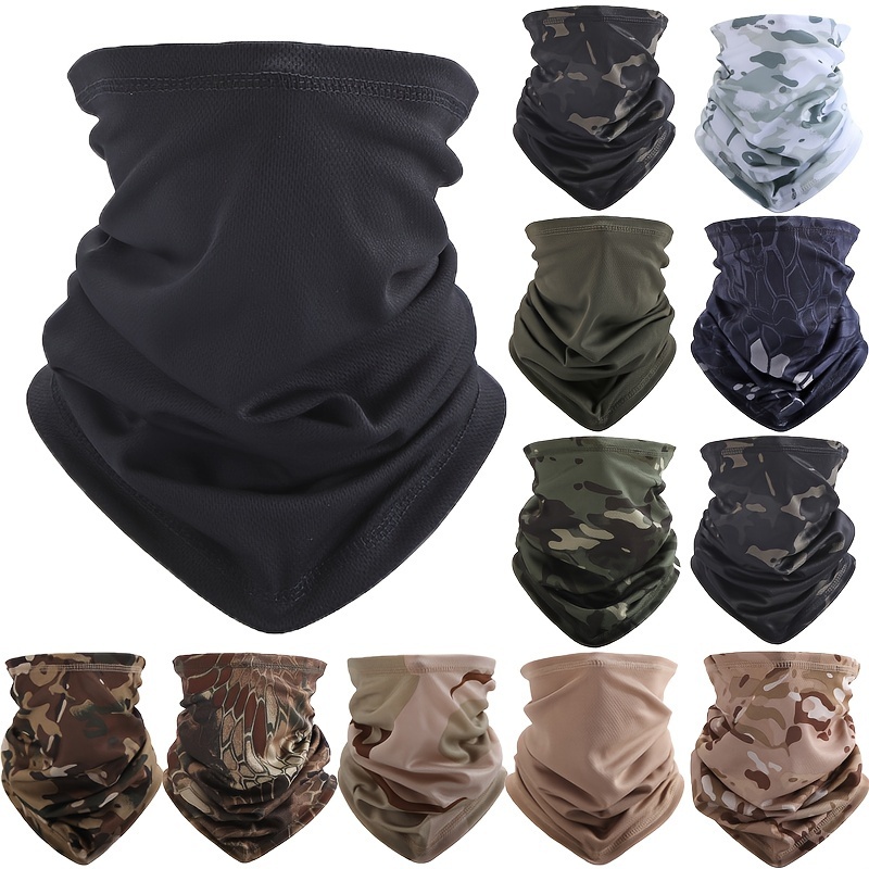 Women's Cool Camouflage Pattern Face Headwear Bandana - Temu Italy