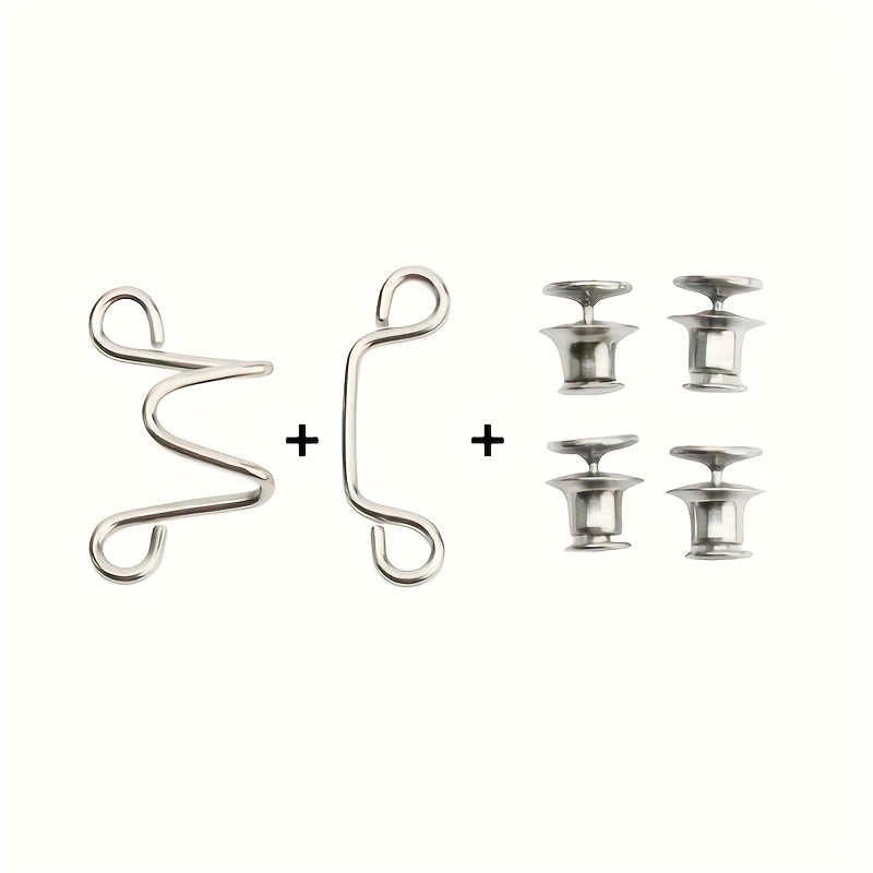 6pcs Adjustable Jeans Set, Convenient And Quick Storage, Seamless Metal Belt Clip, Suitable For Women's Pants, Fast Tight Design, Multi-functional Silvery Gray Set