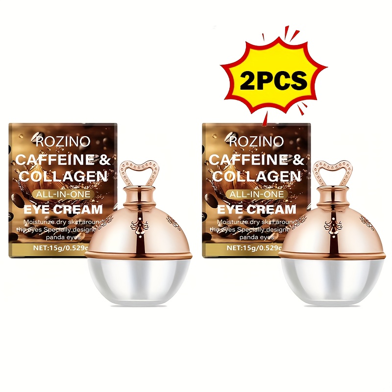 Image of 2pcs Firm Collagen Eye Cream - Out Puffy Eyes, Moisturizing, Reduced Dark Circles/eye Bags/wrinkles, Suitable For Swollen Eyes, Improved Eye Fatigue, Dullness, And , Eye Care