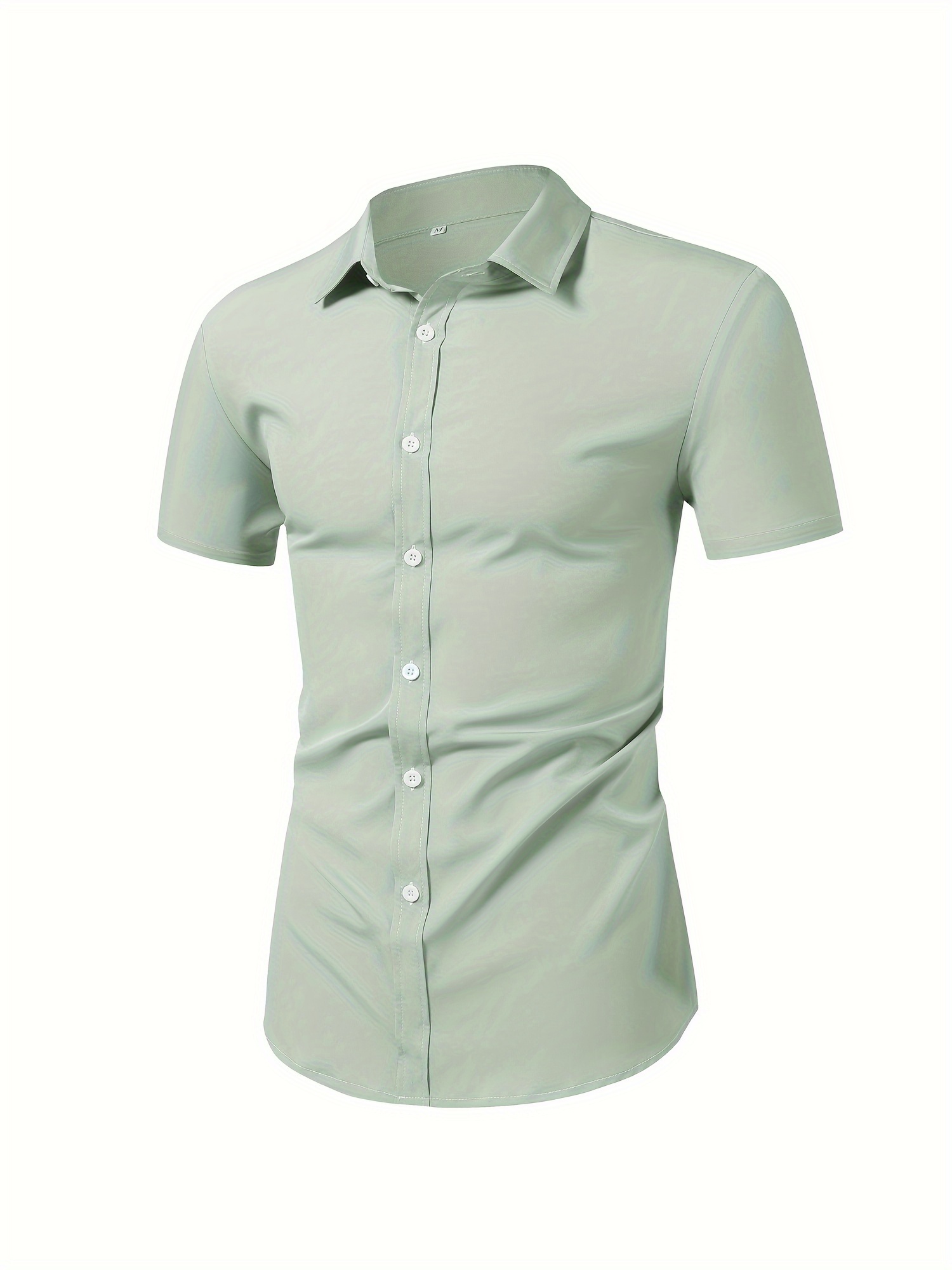 mens solid color summer formal short sleeve shirt mens - Temu Nigeria