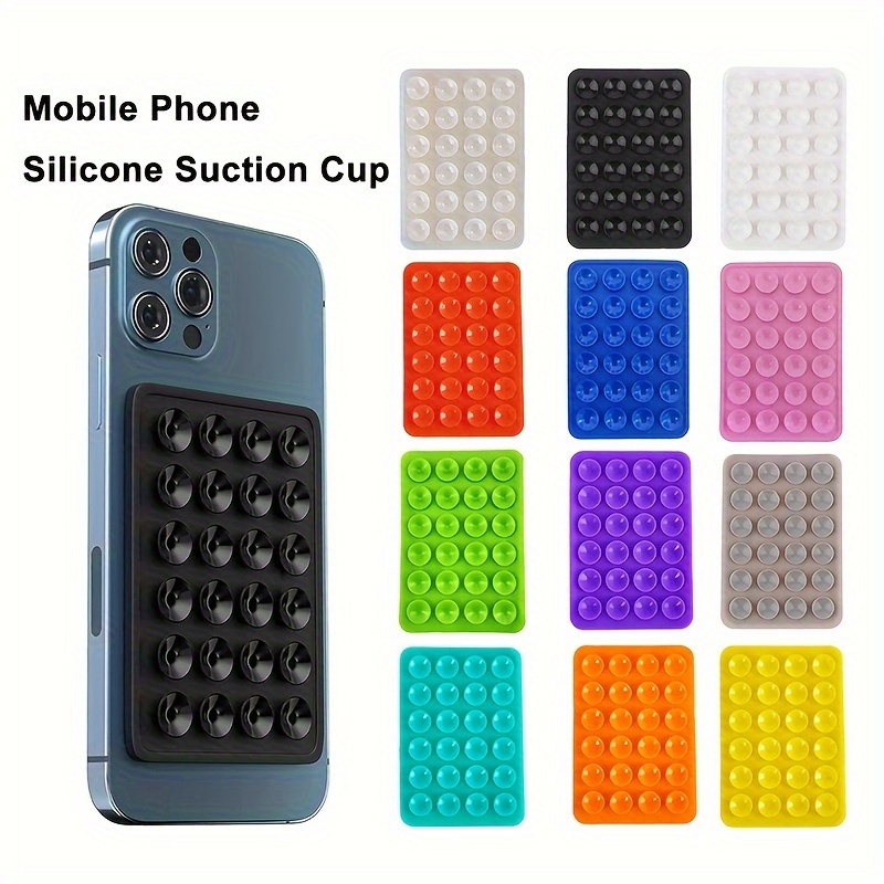 

Suction Phone Card Holder Mount Wallet Silicon Adhesive Accessory Hands-free Mirror Shower Videos Selfies Silicone Cup Square Single Sided