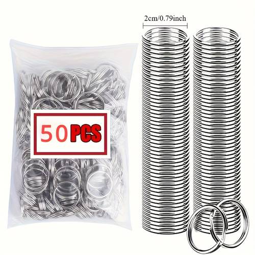 each set contains 50pcs with a size of 20mm 25mm key rings ring clasps hanging ring clasps diy connection rings hanging accessory parts key accessory parts jewelry accessory parts and connection ring clasps
