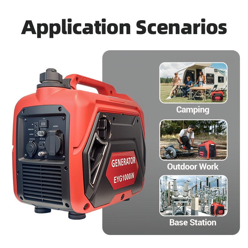 53. 3CC Gasoline Generator, 1000W/2000W, 220-220VAC, 2L Fuel Tank Capacity