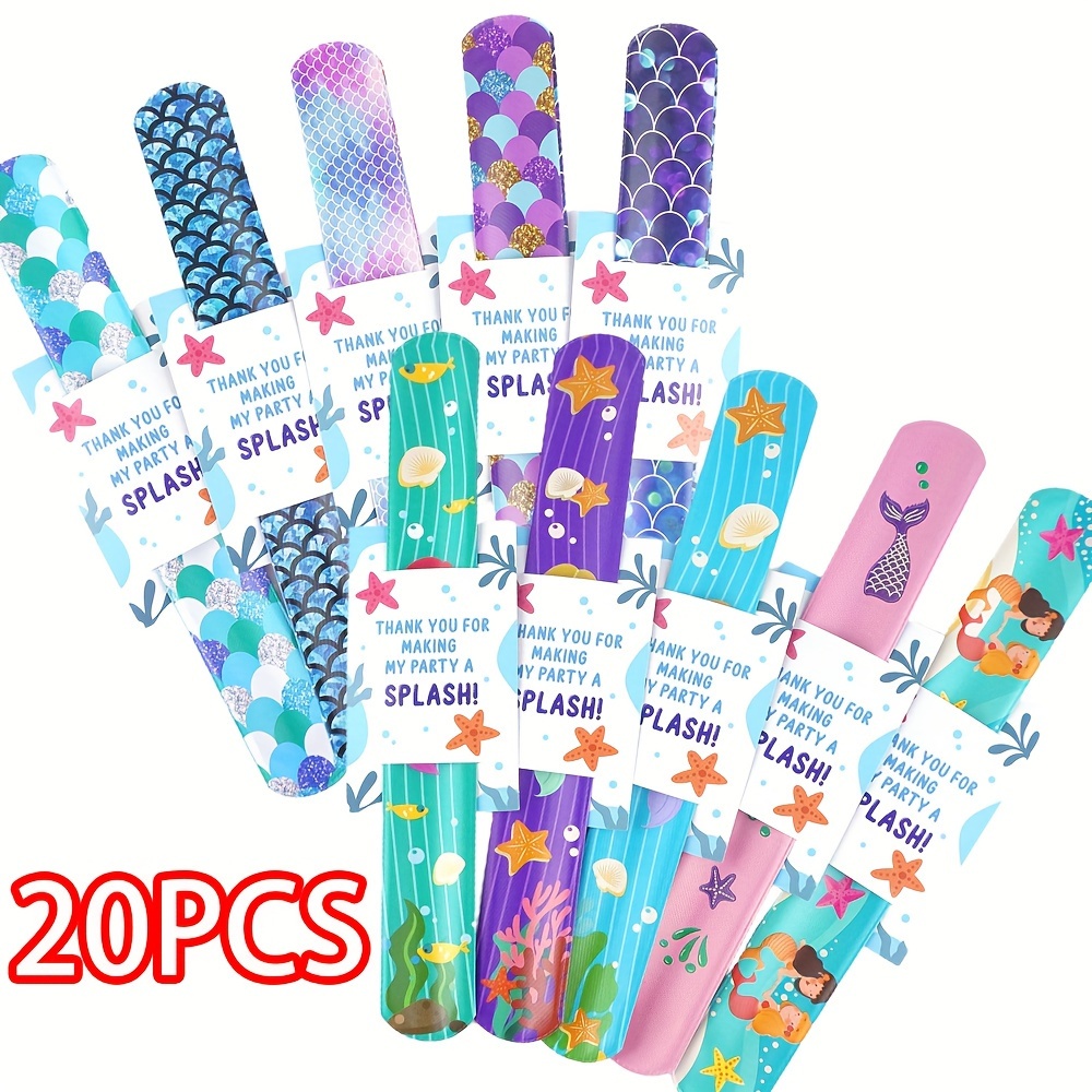 LATERN 100Pcs Slap Band Slap Bracelets, Snap Bands Party Favors with  Colorful Hearts Animal Skin Emoji Christmas Prints Slap Band for Kids Party  Bag Fillers : : Toys & Games