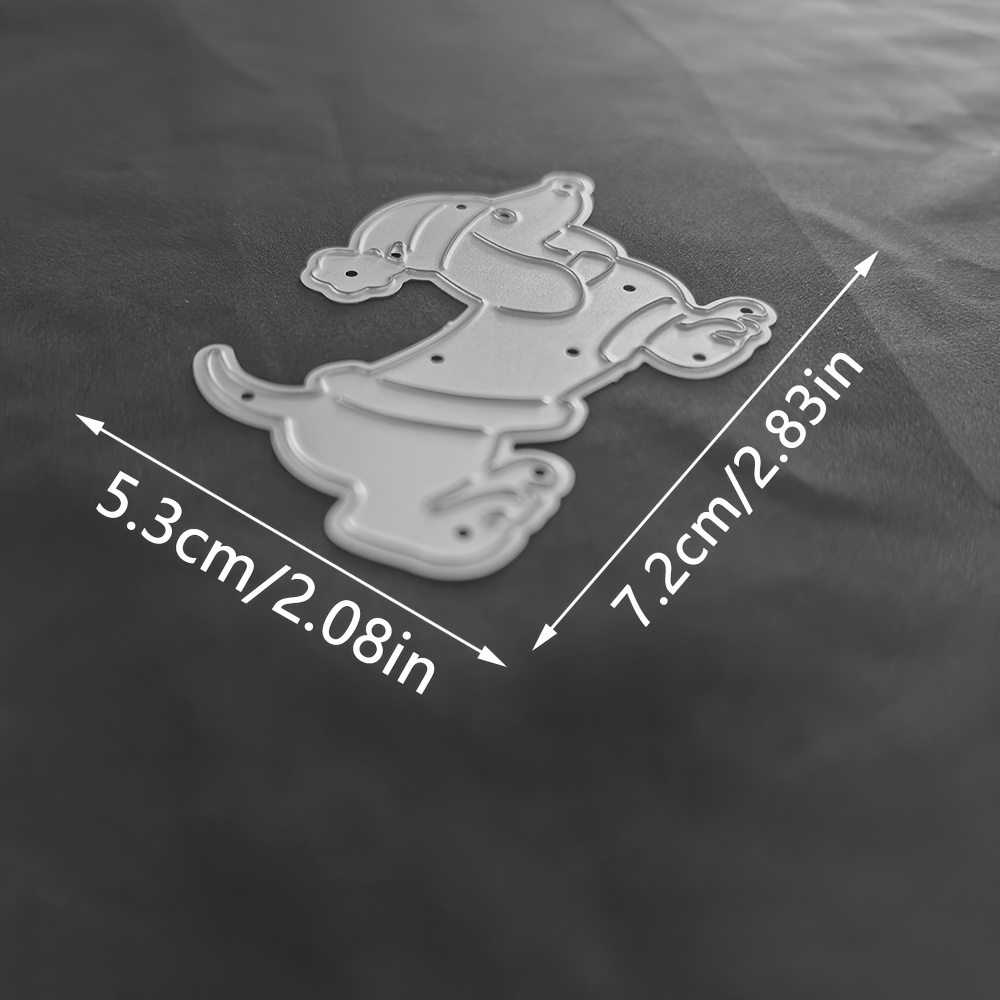 TEMU 1pc 1pcs Christmas Dachshund Die-cut Mold & Embossing Stencil - Compatible For Diy Crafts, Scrapbooking, Card Making With Dachshund-themed