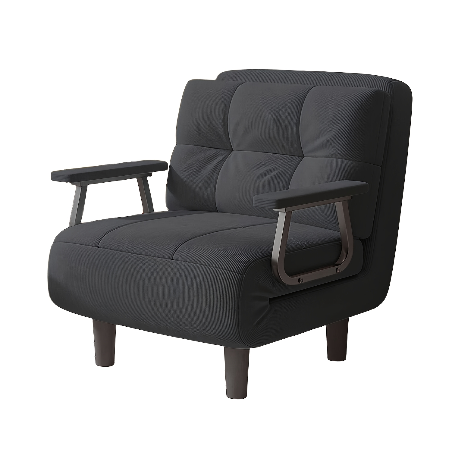 TEMU Apartment Christmas Decorations Foldable Sofa Bed Comfortable And Durable Silvery Armrests Corduroy Material Multiple Colors Versatile For