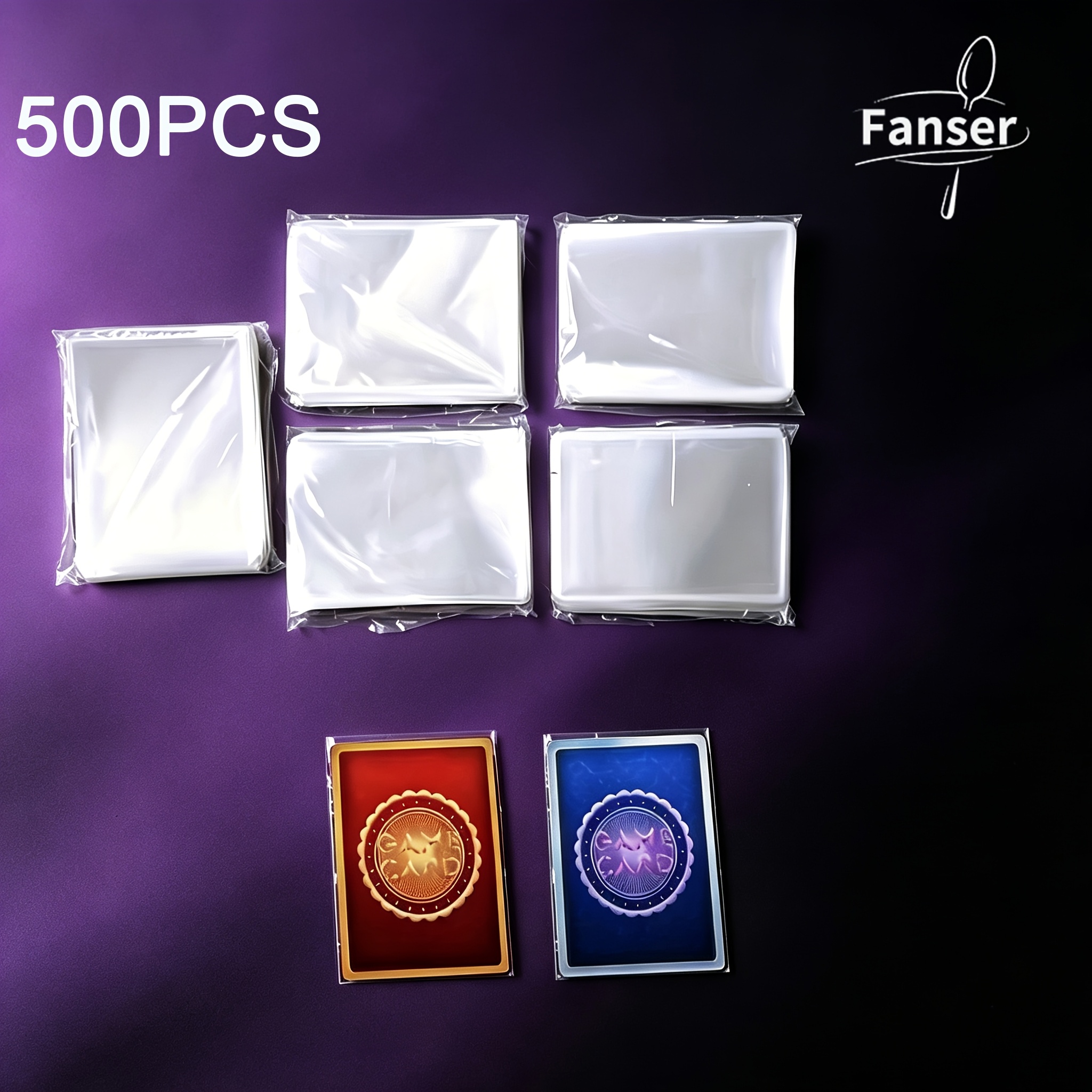 500pcs transparent   size 3 6 x 2 6 inches transparent plastic trading card protectors anti glare   protectors anti fog and scratch resistant film suitable for standard size trading cards game cards korean   photos