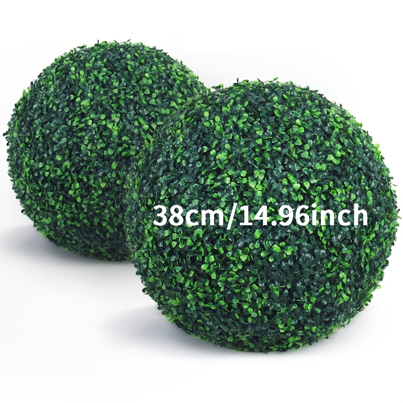 

14.96 Inch Artificial Plant Topiary Ball, All-year Green Boxwood Decorative Balls, 1pc, For Backyard, Balcony, Garden, Wedding, Home Décor, Outdoor Decor, Door, Porch, Patio, All-year Green Plant