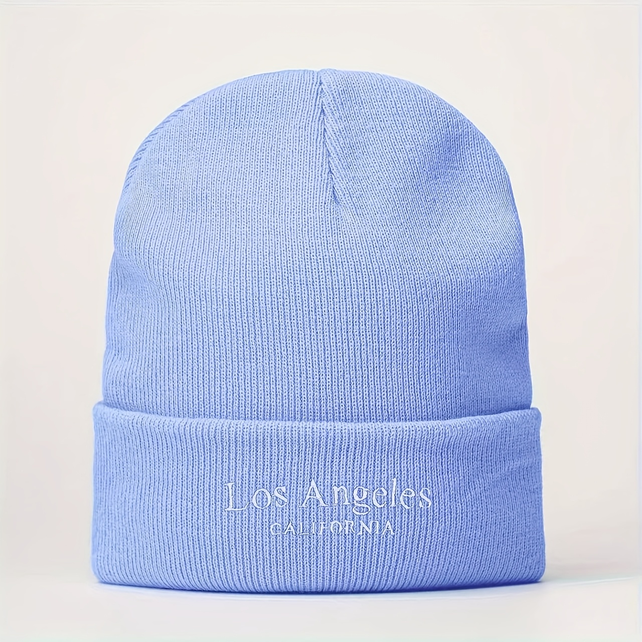 TEMU 1 Embroidered "los Angeles" Hat For Men And Women, Solid Color Y2k Style, Warm, Breathable, Fashionable, And Versatile. Suitable For For Warmth